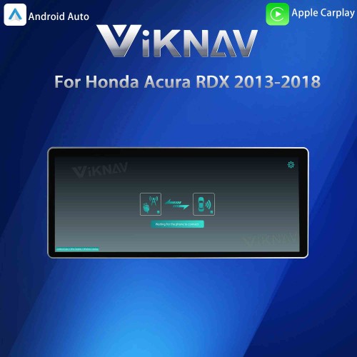 Viknav Android Car Stereo For Honda Acura RDX 2013-2018 Car Radio with 12.3-inch screen Wireless Carplay Android Auto GPS Navigation Multimedia Player