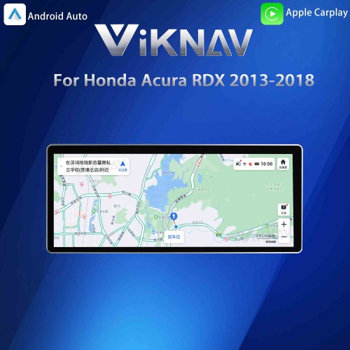 Viknav Android Car Stereo For Honda Acura RDX 2013-2018 Car Radio with 12.3-inch screen Wireless Carplay Android Auto GPS Navigation Multimedia Player