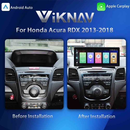 Viknav Android Car Stereo For Honda Acura RDX 2013-2018 Car Radio with 12.3-inch screen Wireless Carplay Android Auto GPS Navigation Multimedia Player