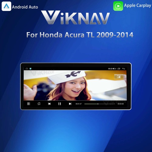Viknav Android Car Stereo For Honda Acura TL 2009-2014 Car Radio with 12.3-inch screen Wireless Carplay Android Auto GPS Navigation Multimedia Player