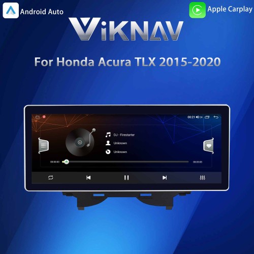 Viknav Android Car Stereo For Honda Acura TLX 2015-2020 Car Radio with 12.3-inch screen Wireless Carplay Android Auto GPS Navigation Multimedia Player