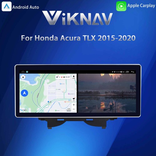 Viknav Android Car Stereo For Honda Acura TLX 2015-2020 Car Radio with 12.3-inch screen Wireless Carplay Android Auto GPS Navigation Multimedia Player