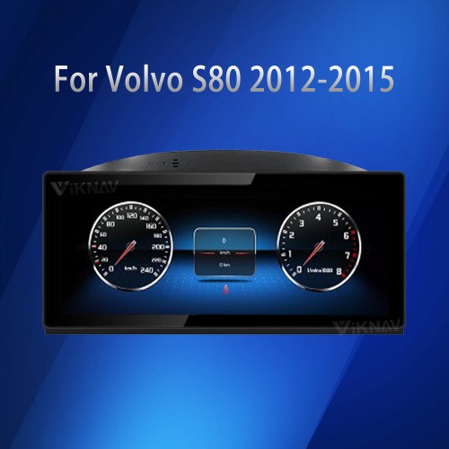 Viknav 8.8 Inch LCD Screen Car Digital Cluster For Volvo S80 2012-2015 Linux System Car Digital Speedometer Dashboard Panel Instrument Panel Virtual Cockpit