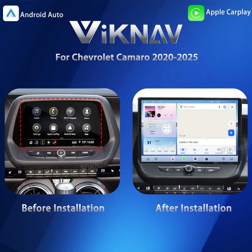 Viknav 11.5" Touch Screen Car Radio For Chevrolet Camaro 2020 2021 2022 2023 2024 2025 Multimedia Player Android Auto GPS Navigation Wireless Carplay (128GB)