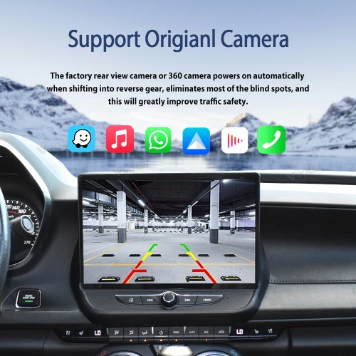 Viknav 11.5" Touch Screen Car Radio For Chevrolet Camaro 2020 2021 2022 2023 2024 2025 Multimedia Player Android Auto GPS Navigation Wireless Carplay (128GB)