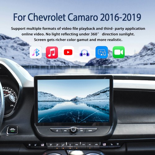 Viknav 11.5" Touch Screen Car Radio For Chevrolet Camaro 2020 2021 2022 2023 2024 2025 Multimedia Player Android Auto GPS Navigation Wireless Carplay (128GB)