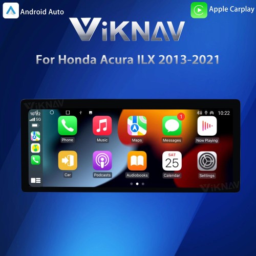 Viknav Android Car Stereo For Honda Acura ILX 2013-2021 Car Radio with 12.3-inch screen Wireless Carplay Android Auto GPS Navigation Multimedia Player
