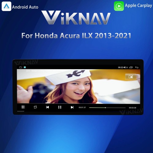 Viknav Android Car Stereo For Honda Acura ILX 2013-2021 Car Radio with 12.3-inch screen Wireless Carplay Android Auto GPS Navigation Multimedia Player