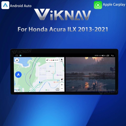 Viknav Android Car Stereo For Honda Acura ILX 2013-2021 Car Radio with 12.3-inch screen Wireless Carplay Android Auto GPS Navigation Multimedia Player