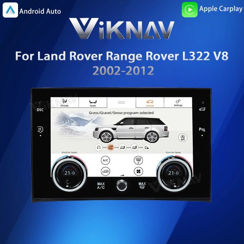 Viknav Digital AC Panel For Land Rover Range Rover V8 L322 2002-2012 Air Conditioning Control AC Board Climate Temperature Control Touch Screen