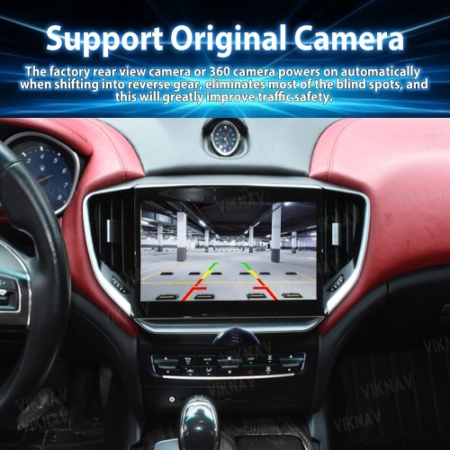 10.4 Inch Touch Screen Android System Car Radio For Maserati Ghibli 2013-2017 Wireless Apple Carplay Multimedia Player GPS Navigation Head Unit(128GB)