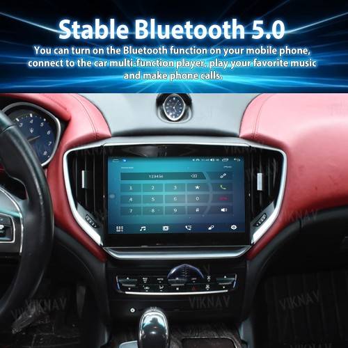 10.4 Inch Touch Screen Android System Car Radio For Maserati Ghibli 2013-2017 Wireless Apple Carplay Multimedia Player GPS Navigation Head Unit(128GB)