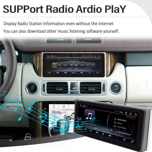Viknav 10.25 inch Android Radio For Land Rover Range Rover V8 L322 2002-2012 Multimedia Player GPS Navigation Stereo Wireless Carplay Android Auto Touch Screen