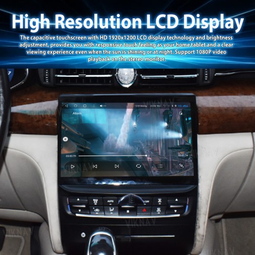10.4 Inch Touch Screen Android System Car Radio For Maserati Quattroporte 2013-2017 Wireless Apple Carplay Multimedia Player GPS Navigation Head Unit(64GB)