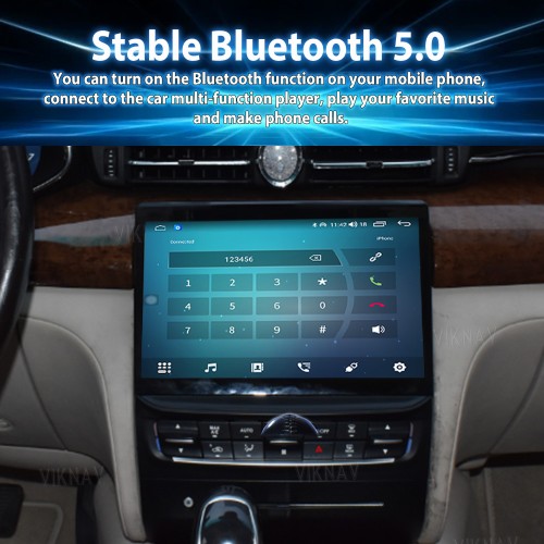 10.4 Inch Touch Screen Android System Car Radio For Maserati Quattroporte 2013-2017 Wireless Apple Carplay Multimedia Player GPS Navigation Head Unit(64GB)