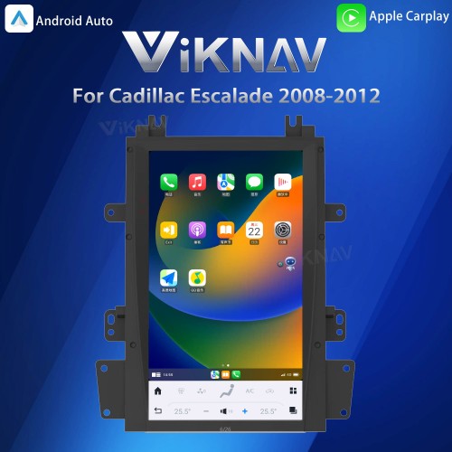 Viknav Android 13.6 inch Car Stereo for Cadillac Escalade 2008-2012 Wireless CarPlay & Android Auto GPS Navigation Multimedia Head Unit