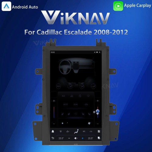 Viknav Android 13.6 inch Car Stereo for Cadillac Escalade 2008-2012 Wireless CarPlay & Android Auto GPS Navigation Multimedia Head Unit