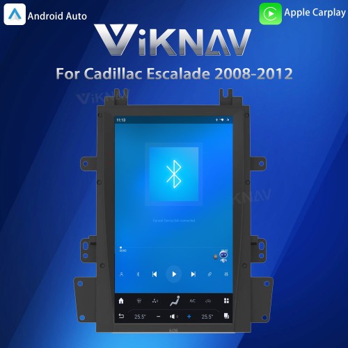 Viknav Android 13.6 inch Car Stereo for Cadillac Escalade 2008-2012 Wireless CarPlay & Android Auto GPS Navigation Multimedia Head Unit