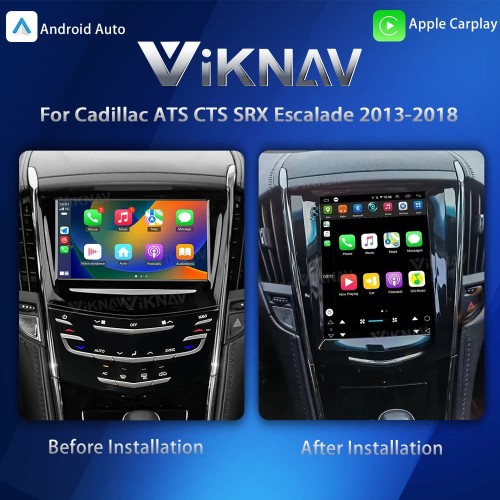 Viknav Android 10.5 inch Car Stereo for Cadillac ATS CTS SRX Escalade 2013-2018 Wireless CarPlay & Android Auto GPS Navigation Head Unit
