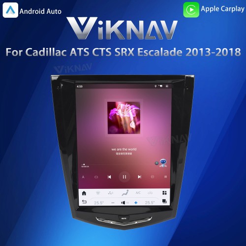 Viknav Android 10.5 inch Car Stereo for Cadillac ATS CTS SRX Escalade 2013-2018 Wireless CarPlay & Android Auto GPS Navigation Head Unit