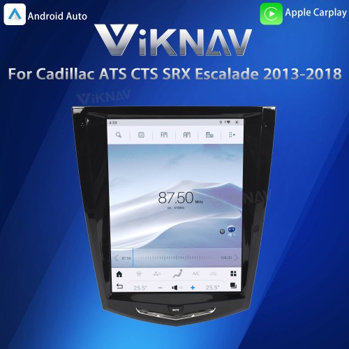 Viknav Android 10.5 inch Car Stereo for Cadillac ATS CTS SRX Escalade 2013-2018 Wireless CarPlay & Android Auto GPS Navigation Head Unit