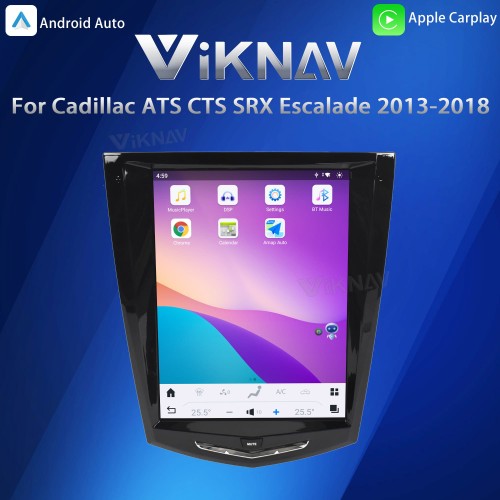 Viknav Android 10.5 inch Car Stereo for Cadillac ATS CTS SRX Escalade 2013-2018 Wireless CarPlay & Android Auto GPS Navigation Head Unit