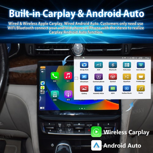 10.4 Inch Touch Screen Android System Car Radio For Maserati Quattroporte 2013-2017 Wireless Apple Carplay Multimedia Player GPS Navigation Head Unit(128GB)