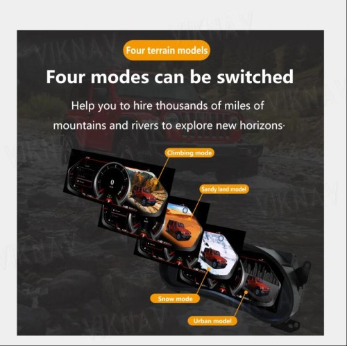 Viknav 12.3 Inch Digital Instrument Cluster For Jeep Wrangler 2011-2017 Virtual Dashboard Screen LCD Speedometer Player Car Digital Panel