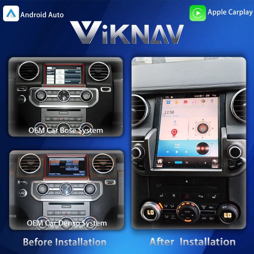 Viknav Android Radio For Land Rover Discovery 4 LR4 2009-2021 Multimedia Player GPS Navigation Stereo Wireless Carplay Android Auto Touch Screen