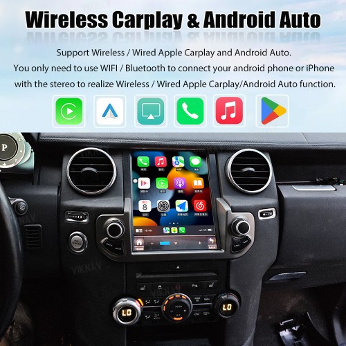 Viknav Android Radio For Land Rover Discovery 4 LR4 2009-2021 Multimedia Player GPS Navigation Stereo Wireless Carplay Android Auto Touch Screen