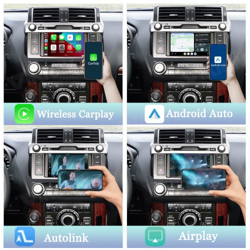 Viknav Linux Interface Box for Toyota Prado 2014-2017 Wireless CarPlay Android Auto GPS Navigatipn Original Car Radio Screen