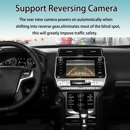 Viknav Linux Interface Box for Toyota Prado 2018-2021 Wireless CarPlay Android Auto GPS Navigatipn Original Car Radio Screen