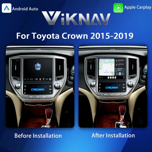 Viknav Linux Interface Box for Toyota Crown 2015-2019 Wireless CarPlay Android Auto GPS Navigatipn Original Car Radio Screen