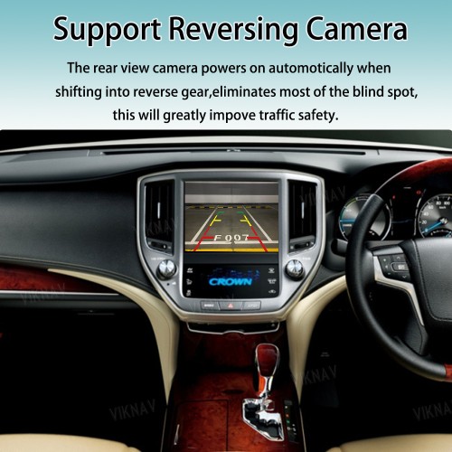 Viknav Linux Interface Box for Toyota Crown 2015-2019 Wireless CarPlay Android Auto GPS Navigatipn Original Car Radio Screen