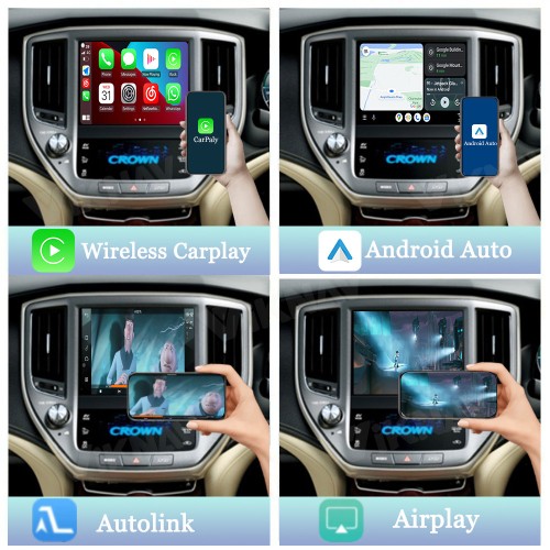 Viknav Linux Interface Box for Toyota Crown 2015-2019 Wireless CarPlay Android Auto GPS Navigatipn Original Car Radio Screen