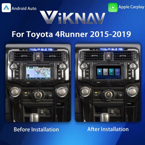 Viknav Linux Interface Box for Toyota 4Runner 2015-2019 Wireless CarPlay Android Auto GPS Navigatipn Original Car Radio Screen