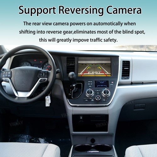 Viknav Linux Interface Box for Toyota Sienna 2015-2017 Wireless CarPlay Android Auto GPS Navigatipn Original Car Radio Screen