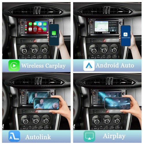 Viknav Linux Interface Box for Toyota 86 86GR 2014-2017 Wireless CarPlay Android Auto GPS Navigatipn Original Car Radio Screen