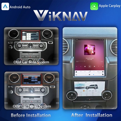 Viknav Upgrade Android Radio For Land Rover Discovery 4 LR4 2009-2021 Multimedia Player GPS Navigation Stereo Wireless Carplay Android Auto Touch Screen