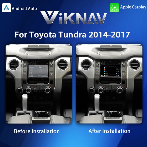 Viknav Linux Interface Box for Toyota Tundra 2014-2017 Wireless CarPlay Android Auto GPS Navigatipn Original Car Radio Screen