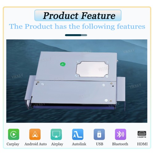 Viknav Linux Interface Box for Toyota Tundra 2014-2017 Wireless CarPlay Android Auto GPS Navigatipn Original Car Radio Screen