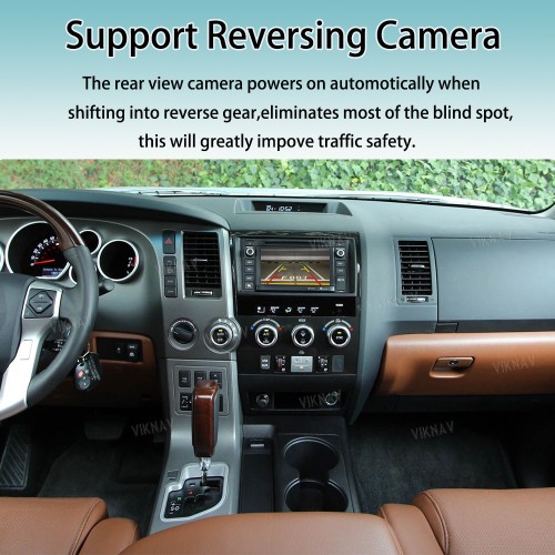 Viknav Linux Interface Box for Toyota Sequoia 2014-2017 Wireless CarPlay Android Auto GPS Navigatipn Original Car Radio Screen
