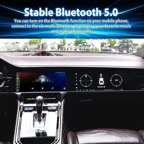 Android System Car Radio For Porsche Panamera 2010-2016 Auto Stereo Wireless Carplay GPS Navigation Multimedia Player Head Unit Dual 12.3 Inch Touch Screen (128GB)
