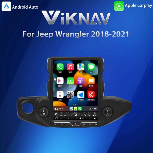 ViKNAV 12.1 Inch Android Car Radio For Jeep Wrangler 2018-2021 Multimedia Player Carplay Screen Navigation Head Unit