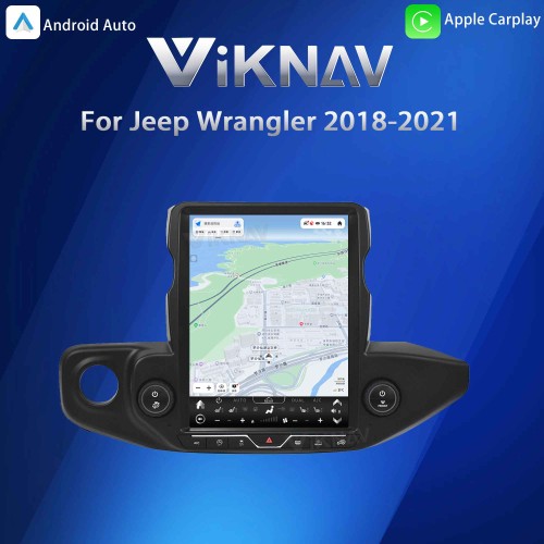 ViKNAV 12.1 Inch Android Car Radio For Jeep Wrangler 2018-2021 Multimedia Player Carplay Screen Navigation Head Unit
