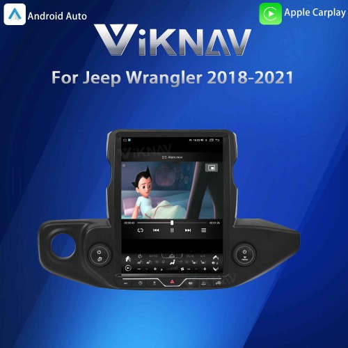 ViKNAV 12.1 Inch Android Car Radio For Jeep Wrangler 2018-2021 Multimedia Player Carplay Screen Navigation Head Unit