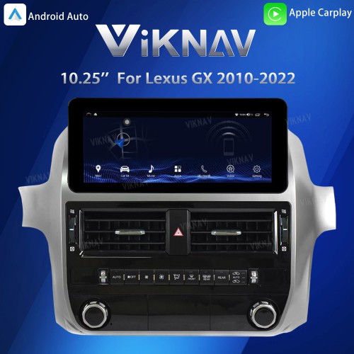 Viknav 12.3 Inch Touch Screen Car Radio For Lexus GX 2009-2022 Upgrade Android Head Unit Wirless Carplay GPS Navigation Player Autoradio Replacement