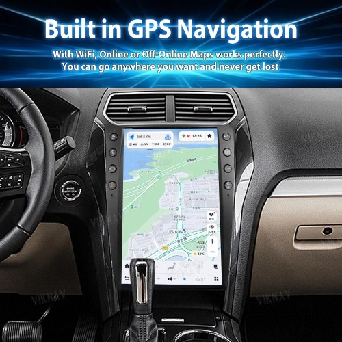 ViKNAV 14.4 Inch Android For Ford Explorer 2011-2019 Car Radio Multimedia DVD Player Qualcomm Snapdragon GPS Navigation Carplay Stereo Tape Recorder Head Unit