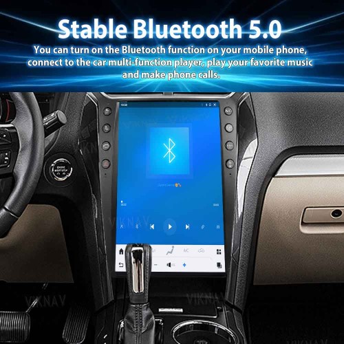 ViKNAV 14.4 Inch Android For Ford Explorer 2011-2019 Car Radio Multimedia DVD Player Qualcomm Snapdragon GPS Navigation Carplay Stereo Tape Recorder Head Unit