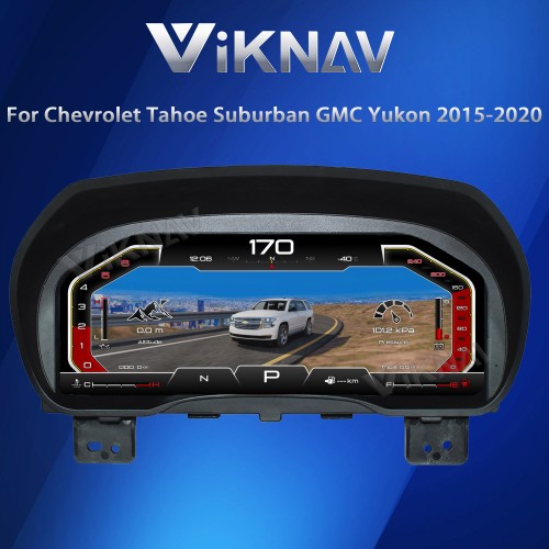 Viknav 13 Inch Car Digital Cluster For Chevrolet Tahoe Suburban GMC Yukon 2015-2020 LCD Car Digital Speedometer Dashboard Panel Instrument Panel Virtual Cockpit